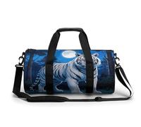 Borsa sportiva da palestra per donne e uomini, borsone da viaggio, borsa da weekender, borsa da viaggio con tigre bianca, borsa da viaggio per nuoto, fitness, allenamento, borsone sportivo