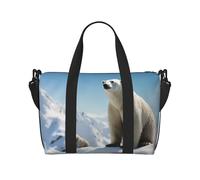 Borsa sportiva da palestra per donne e uomini, borsone da viaggio, borsa da weekender, borsa da viaggio per la notte, per viaggi, nuoto, fitness, allenamento, sport, orso polare pinguino, borsone da