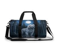 Borsa sportiva da palestra per donne e uomini, borsone da viaggio, borsa da weekender, borsa da viaggio con tigre bianca, borsa da viaggio per nuoto, fitness, allenamento, borsone sportivo