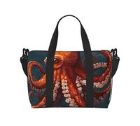 Borsa sportiva da palestra per donne e uomini, borsone da viaggio, borsa da weekender, borsa da viaggio per la notte, per viaggi, nuoto, fitness, allenamento, sport, safari, borsone da viaggio, Polpo