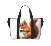 Borsa sportiva da palestra per donne e uomini, borsone da viaggio, borsa da weekender, borsa da viaggio per la notte, per viaggi, nuoto, fitness, allenamento, sport, fenicottero, tramonto, Scoiattolo