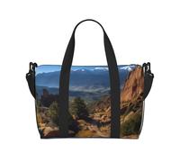 Borsa sportiva da palestra per donne e uomini, borsone da viaggio, borsa da weekender, borsa da viaggio per la notte, per viaggi, nuoto, fitness, allenamento, sport, fenicottero, tramonto, Pikes Peak
