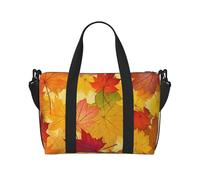 Borsa sportiva da palestra per donne e uomini, borsone da viaggio, borsa da weekender, borsa da viaggio per la notte, per viaggi, nuoto, fitness, allenamento, sport, autunno foglie d'acero borsone