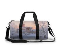 Borsa sportiva da palestra per donne e uomini, borsone da viaggio, borsa da weekender, borsa invernale con castello di neve, borsa da viaggio per viaggi, nuoto, fitness, allenamento, sport