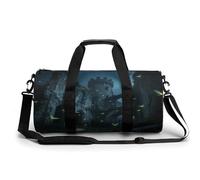 Borsa sportiva da palestra per donne e uomini, borsone da viaggio, borsa da weekender, castello di lucciola, borsa da viaggio per la notte, per viaggi, nuoto, fitness, allenamento, sport