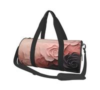 Borsa sportiva da palestra per donne e uomini, borsone da viaggio, borsa da weekender, colore rosa cipria e nero, borsa da viaggio per la notte, per viaggi, nuoto, fitness, allenamento, sport, nero
