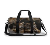 Borsa sportiva da palestra per donne e uomini, borsone da viaggio, borsa da weekender, tigre nella caverna, borsa da viaggio per la notte, per viaggi, nuoto, fitness, allenamento, sport