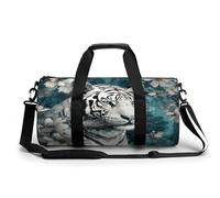 Borsa sportiva da palestra per donne e uomini, borsone da viaggio, borsa da weekender, tigre nella giungla, borsa da viaggio per la notte, per viaggi, nuoto, fitness, allenamento, sport
