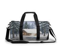 Borsa sportiva da palestra per donne e uomini, borsone da viaggio, borsa da weekender, una cabina nella foresta, borsa da viaggio per viaggi, nuoto, fitness, allenamento, borsone sportivo