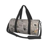 Borsa sportiva da palestra per donne e uomini, borsone da viaggio, borsa per giornali, borsa da weekender, in tela, borsa da viaggio per la notte, per viaggi, nuoto, fitness, allenamento, sport, nero
