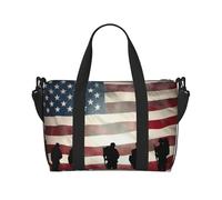 Borsa sportiva da palestra per donne e uomini, borsone da viaggio con bandiera americana, borsa da viaggio per veterani e weekender, borsa da viaggio in tela per viaggi, nuoto, fitness, allenamento
