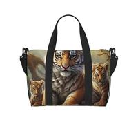 Borsa sportiva da palestra per donne e uomini, borsone da viaggio tote acquerello di falco seduto sull'albero Borsa da fine settimana in tela Borsa da viaggio per viaggi nuoto fitness allenamento
