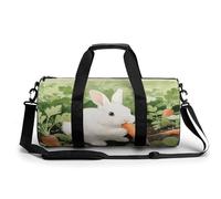 Borsa sportiva da palestra per donne e uomini, borsone da viaggio tote borsa da fine settimana conigli che mangiano borsa da portare durante la notte borsa per viaggi, nuoto, fitness, allenamento