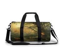 Borsa sportiva da palestra per donne e uomini, borsone da viaggio tote borsa da weekend foresta con fate, farfalle, elfi, borsa da portare durante la notte, per viaggi, nuoto, fitness, allenamento