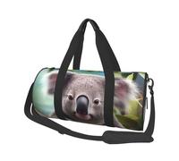 Borsa sportiva da palestra per donne e uomini, borsone da viaggio tote carino koala borsa da weekend in tela borsa da trasporto per viaggi nuoto fitness allenamento sport borsone nero, taglia unica