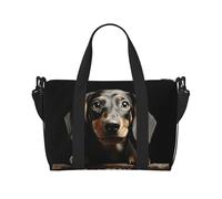 Borsa sportiva da palestra per donne e uomini, borsone da viaggio tote carino rana borsa da weekend in tela borsa da viaggio per viaggi nuoto fitness allenamento sport borsone, Pad Bassotto, Taglia