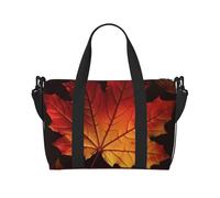Borsa sportiva da palestra per donne e uomini, borsone da viaggio tote carino scoiattoli borsa da weekend in tela borsa da viaggio per viaggi nuoto fitness allenamento sport borsone, Foglie d'autunno