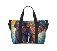 Borsa sportiva da palestra per donne e uomini, borsone da viaggio tote carino viola farfalla borsa da weekend in tela borsa da viaggio per viaggi nuoto fitness allenamento sport borsone, Elefante