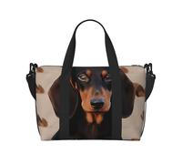 Borsa sportiva da palestra per donne e uomini, borsone da viaggio tote con segno del dollaro borsa da weekender in tela da portare con sé durante la notte borsa per viaggi, nuoto, fitness, allenamento