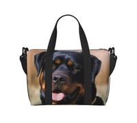 Borsa sportiva da palestra per donne e uomini, borsone da viaggio tote fiordi norvegesi borsa da weekend in tela borsa da viaggio per viaggi nuoto fitness allenamento sport borsone, Cane Rottweiler