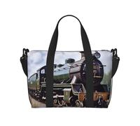 Borsa sportiva da palestra per donne e uomini, borsone da viaggio tote fiordi norvegesi borsa da weekend in tela borsa da viaggio per viaggi nuoto fitness allenamento sport borsone, Treno locomotiva a