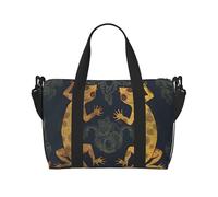 Borsa sportiva da palestra per donne e uomini, borsone da viaggio tote geco lucertole borsa da weekend in tela borsa da viaggio per viaggi nuoto fitness allenamento sport borsone, Lucertole geco