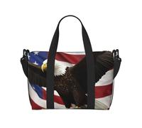 Borsa sportiva da palestra per donne e uomini, borsone da viaggio tote geco lucertole borsa da weekend in tela borsa da viaggio per viaggi nuoto fitness allenamento sport borsone, Bandiera Americana