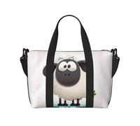 Borsa sportiva da palestra per donne e uomini, borsone da viaggio tote geco lucertole borsa da weekend in tela borsa da viaggio per viaggi nuoto fitness allenamento sport borsone, Pecora, Taglia unica