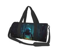 Borsa sportiva da palestra per donne e uomini, borsone da viaggio tote lucciole e lanterna, borsa da weekender, borsa da viaggio in tela per viaggi, nuoto, fitness, allenamento, sport, borsone nero