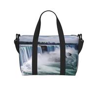 Borsa sportiva da palestra per donne e uomini, borsone da viaggio tote tigre bianca borsa da weekend in tela borsa da trasporto per viaggi nuoto fitness allenamento sport borsone, Cascate del Niagara