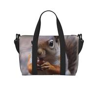 Borsa sportiva da palestra per donne e uomini, borsone da viaggio tote tigre bianca borsa da weekend in tela borsa da trasporto per viaggi nuoto fitness allenamento sport borsone, Grazioso scoiattolo
