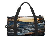 Borsa sportiva da palestra per donne e uomini, con scomparto per scarpe e tasca bagnata, borsone da viaggio per viaggi, sport, fitness, allenamento, Sotto il chiaro di luna, Taglia unica, Borsone da