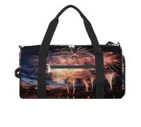 Borsa sportiva da palestra per donne e uomini, con scomparto per scarpe e tasca bagnata, logo basket con fiamme, borsone da viaggio per viaggi, sport, fitness, allenamento, Bellissimi fuochi