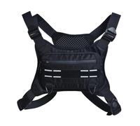 borsa sportiva da petto Zaini da ciclismo resistenti all'acqua da uomo Borse da petto sportive leggere Borse da gilet da corsa anteriori con supporto for telefono integrato Spazio aggiuntivo(Black)