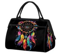 Borsa sportiva da viaggio, borsa da viaggio, acchiappasogni colorato, immagine bohémien, impermeabile, da portare con sé, per uomo e donna