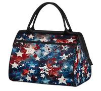 Borsa sportiva da viaggio, borsa da viaggio per uomo e donna, impermeabile, con motivo a stelle e scarabocchio