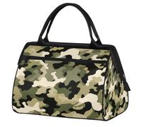 Borsa sportiva da viaggio classica con motivo mimetico per donne e uomini, borsone da viaggio di grande capacità, impermeabile, borsa da portare durante la notte, per palestra, viaggi, attività