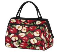 Borsa sportiva da viaggio con mele rosse alla frutta, per donne e uomini, grande capacità, borsone per weekender, impermeabile, borsa da portare durante la notte, per palestra, viaggi, attività