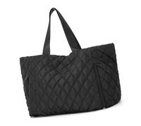 Borsa sportiva di grande capacità, borsa da viaggio, borsa da palestra alla moda, trapuntata, borsa per il weekend, borsa a tracolla alla moda, nero