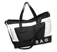 Borsa sportiva di grande capacità borsa da viaggio borsa da viaggio borsa da viaggio borsa da viaggio borsa da viaggio borsa da viaggio borsa da viaggio impermeabile per vacanze, Bianco con nero.