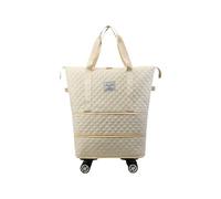 Borsa sportiva di grande capacità borsa fitness Raded Travel Weekenders bagagli espandibili durante la notte per le vacanze bagagli da viaggio weekender fitness sport sport, beige., Mass Beauty