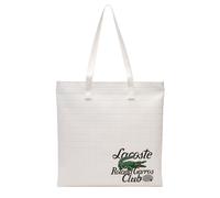 Borsa sportiva Lacoste x Roland Garros Edition Check Print Tote Bag - Bianco