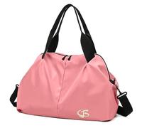 Borsa Sportiva Palestra Donna Piccola, con Tasca Bagnata, Borsa da Viaggio Donna Week End, Borse a Spalla da Palestra, 45x27x20 cm, Borsoni da Sport, Borsone Sportivo Nuoto (Rosa Chiaro)