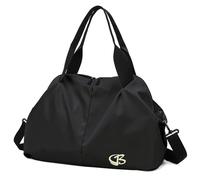 Borsa Sportiva Palestra Donna Piccola, con Tasca Bagnata, Borsa da Viaggio Donna Week End, Borse a Spalla da Palestra, 45x27x20 cm, Borsoni da Sport, Borsone Sportivo Nuoto (Nero)