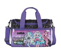 Borsa sportiva per bambini Monster High Figure - Personalizzata con nome - Piccola borsa da viaggio Weekender Bag Ragazza, Monster High Lilla, Borsa sportiva