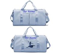 Borsa sportiva ricamata personalizzata, borsa da palestra personalizzata con borsa per l'idratazione e borsa per scarpe, borsa da viaggio per il fine settimana con tracolla