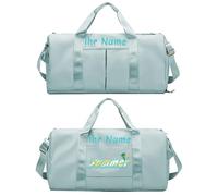 Borsa sportiva ricamata personalizzata, borsa da palestra personalizzata con borsa per l'idratazione e borsa per scarpe, borsa da viaggio per il fine settimana con tracolla