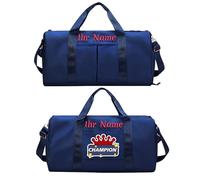 Borsa sportiva ricamata personalizzata, borsa da palestra personalizzata con borsa per l'idratazione e borsa per scarpe, borsa da viaggio per il fine settimana con tracolla