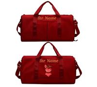 Borsa sportiva ricamata personalizzata, borsa da palestra personalizzata con borsa per l'idratazione e borsa per scarpe, borsa da viaggio per il fine settimana con tracolla