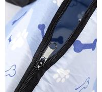 Borsa stampata per animali domestici con resistenza, comfort, tasca e tracolla regolabile; ideale per trasportare e passeggiate sicure.